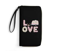Camper Love Long Zippered Pouch Slim Clutch Organizer Purse Money and Credit Card Holder for Men Women