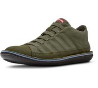Camper for man. 36791-076 Beetle green leather trainers (45), Flat, Suede, Laces, Casual, Sustainable