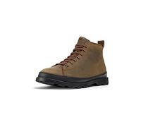 Camper for man. K300444-006 Brutus brown leather ankle boots (45), Flat, Laces, Zip, Casual
