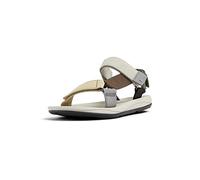 Camper Men's Match K100539 Sandal, Multicolour-Grey/Brown, 8 UK