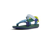 Camper Men's Match K100539 T-Strap Sandal, Multicolour-Dark Turquoise, 10 UK