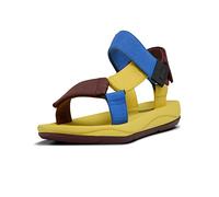 Camper Men's Match K100539 T-Strap Sandal, Multicolour-Yellow/Blue, 8 UK