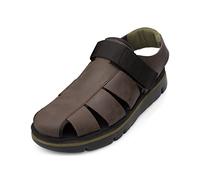 Camper Men's Oruga K100285 Flat Sandal, Dark Brown, 8 UK
