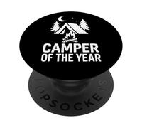 Camper of the Year Funny Camping Design PopSockets Adhesive PopGrip
