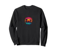 Camper on the Beach with Palm Trees Sweatshirt