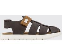 CAMPER Oruga - Sandals for Girls - Brown, size 4, Smooth leather/Cotton fabric K800242-034