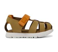 CAMPER Oruga - Sandals for First walkers - Brown, size 7.5, Smooth leather/Cotton fabric K800489-004