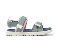 CAMPER Oruga - Sandals for Girls - Green, size 9.5, Cotton fabric K800637-004