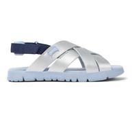 CAMPER Oruga - Sandals for Girls - Grey, size 11, Smooth leather/Cotton fabric K800430-012