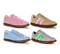 Camper Pelotas Soller Ortholite Footbed Nubuck Womens Trainer In Beige UK 3 - 8