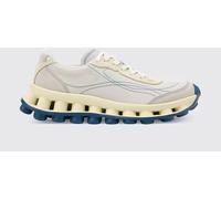 CAMPER Pelotissima Bicolor Leather and Nubuck Low-Top Sneakers with Serrated Sole - Size: 41 - female