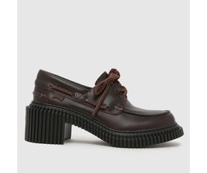 CAMPER Pix London Heeled Boat Flats in Burgundy UK 6