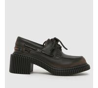 CAMPER Pix London Heeled Boat Flats in Dark Brown UK 6