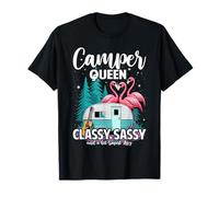 Camper Queen Classy Sassy Glamping Glamper Glamorous Camping T-Shirt