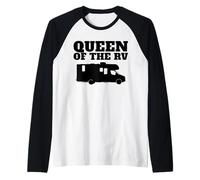 Camper Queen Funny Queen of the RV Raglan Baseball Tee