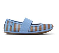 CAMPER Right - Ballerinas for Girls - Blue,Brown, size 7.5, Cotton fabric/Smooth leather K800696-002