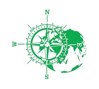 Camper Rv World Map Compass Car Truck Sticker Decal Explore Adventure Time Travel Kid Room Adventure Travel Offroad Large - 80x75cm