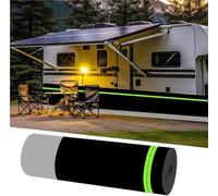 Camper Skirting for Winter, High Insulated RV Skirt for Travel Trailers & 5th Wheels, Waterproof & Windproof Mobile Home Exterior Skirting with Reflective Strips(2.6ft/80cm High,72ft/22mLength)