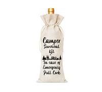 Camper Survival Kit Wine Bag, Gift for Camping, Friend, Sister, Cousins - 1 Pc(A013)