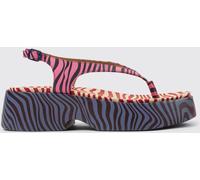 CAMPER Tasha Zebra Print Leather Sandal - Size: 37 - female