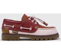 CAMPER Twins Bicolor Leather Boat Shoes for Boys with Adjustable Straps - Size: 32 - male
