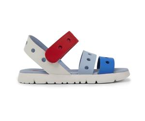 CAMPER Twins - Sandals for Girls - Blue,White,Red, size 10, Smooth leather K800499-002