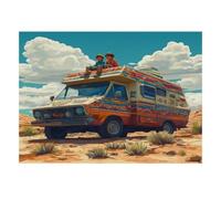 Camper Van 1000 Pieces Mini Jigsaw Puzzle for Adults