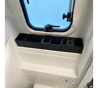 Camper Van Bathroom Organizer Set - Compatible with Adria Twin SGX SLB Swivel Wall, 4 Storage Boxes with Toothbrush Holder & Jewelry Insert, RV Accessories