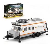 Camper Van Building Blocks Kit, Travel Trailer Caravan Model 911pcs Gifts | Solar Panel Awning & Outdoor Furniture, Collectible Display RV, Birthday Gifts Christmas for Men Him, Camping Desk Decor