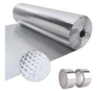 Camper Van Insulation Aluminium Thermal Double Foil K + 2 x Tapes, for Motorhome, Van, Caravan, 10m x 1m