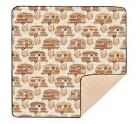 Camper Van Large Stylish Baby Playmat for Floor Comfortable Infant Play Activity Mat for Baby Toddler Infant, 50'' x 50''