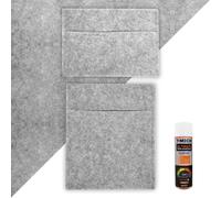 Monstershop Silver Grey Van Carpet Lining, Storage Pouches & Adhesive Glue