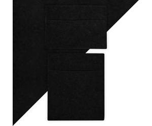 Camper Van Lining & 2 x Storage Pouches Black Carpet 4 Way Stretch 2m Wide 11m2 Coverage Car Motorhome Vehicle Interior Campervan Conversion 2 Size Tool Paperwork Document Pocket Organiser Holder