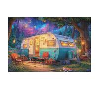Camper Van Night Forest 1000 Piece Pack Classic Jigsaw Puzzle Couple Puzzle Partners Ultra Difficult Wall Decor Easter New Year Cardboard 1000 PCS