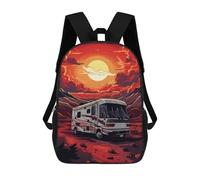 Camper Van Sunset Adventure -1 Backpack School Rucksack Casual Daypacks School Work Travel Bag for Men, Women & Teenage Boys 17inch