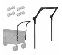 Camper Wagon Push Handle Attachment - Foldable Garden Carts Replacement for Outdoor Grocery Trolley, Not Include Cart