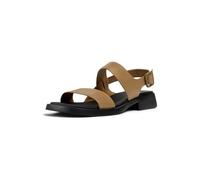 Camper Women's Ankle-Strap Flat Sandal, Medium Brown 006, 5 UK