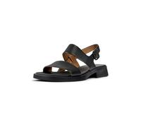 Camper for woman. K201486-005 Dana leather sandals black (38), Flat, Buckle, Casual