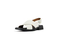 Camper for woman. K201600-004 Dana leather sandals white (40), 3 to 5 cm, Buckle, Casual, Sustainable