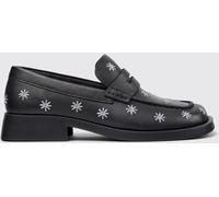 CAMPER Women's Leather Loafer with Embroidered Flowers - Size: 37 - female