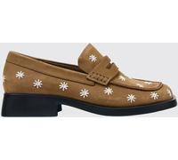 CAMPER Women's Nubuck Loafers with Embroidered Flowers - Size: 41 - female