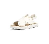 Camper Women's Oruga K200157 Flat Sandal, White, 4 UK