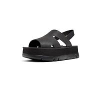 Camper Women's Oruga Up Peeptoe Sandals, Black, 8.5 UK