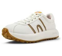 Camper for woman. K201613-002 Athens white leather trainers (39), 3 to 5 cm, Laces, Casual