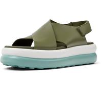 Camper unisex for kids. K201727-003 Flota Up green leather sandals (39), 3 to 5 cm, Velcro, Casual, children's fashion
