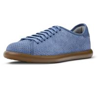 Camper for woman. K201668-014 Pelotas Soller blue leather shoes (40), Flat, Suede, Laces, Casual, Sustainable