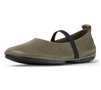 Camper for woman. K201643-011 Right Nina green leather ballerinas (37), Flat, None, Casual, Sustainable