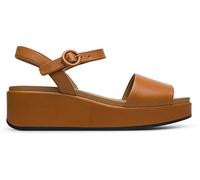 Camper Women's Wedge Sandal, Medium Brown 026, 4 UK