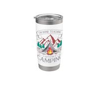 Campers Campfire I'm Done Teaching Let's Go Camping Teachers Stainless Steel Insulated Tumbler