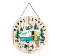 Campervan Accessories Uk - Caravan Accessories Wooden Hanging Wall, Home Accessories, Camper Van Gifts, Wooden Signs Personalised, Happy Campers Adventure Sign, Motorhome Accessories,Caravan Plaques